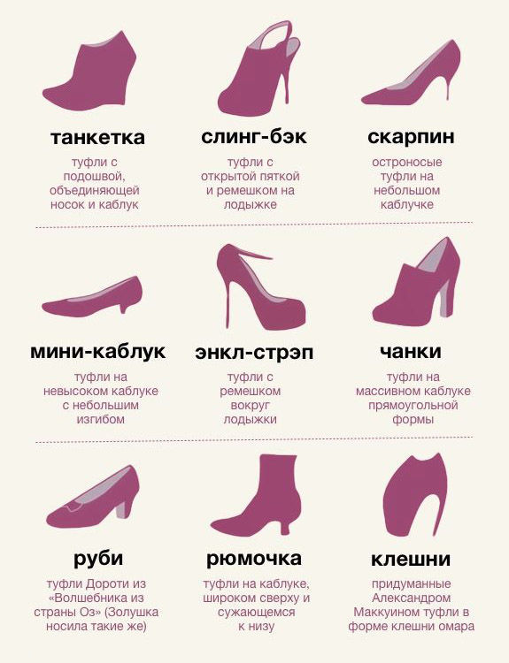 Виды женской обуви, которые стоит знать, чтобы не выглядеть глупо и немодно  - Я Покупаю