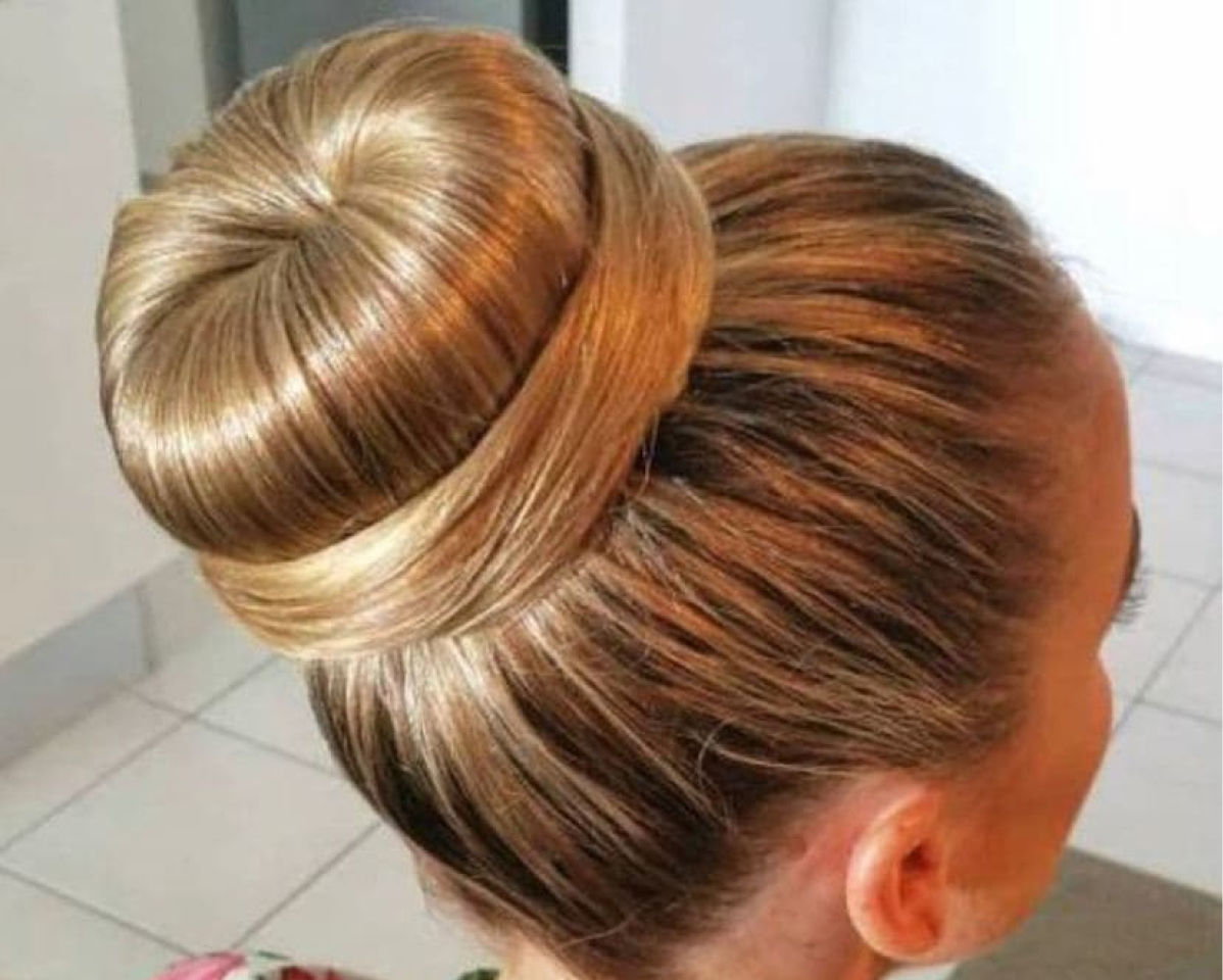 Big sleek Sock bun