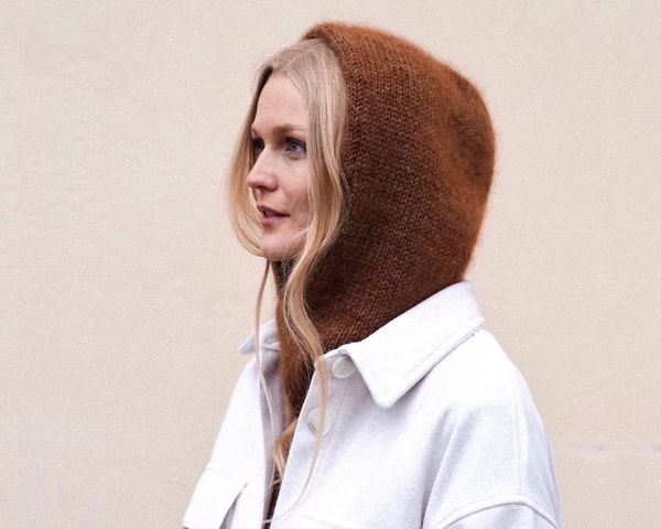 Вязаный капор