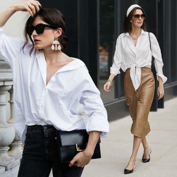 Как носить белую рубашку oversize этим летом: 10 неожиданных и стильных идей