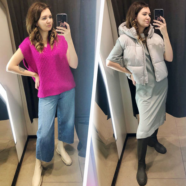 С пальто и пуховиком: топ-5 стильных способов носить дутую жилетку зимой