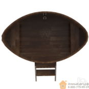 Купель для бани из сращенной лиственницы овальная 1,02х1,68 (мореная)