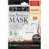 Japan Gals Pure 5 Essential Питательные маски для лица с коллагеном, 30 шт