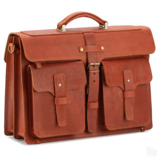 Кожаный портфель Мирон, рыжий