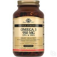 Solgar Omega 3 950 mg - Тройная Омега-3 ЭПК и ДГК в капсулах, 50 шт