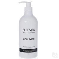 Ellevon Massage Collagen Cream - Крем массажный с коллагеном, с дозатором